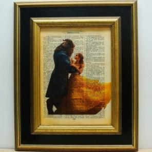 Beauty & beast print vintage dictionary