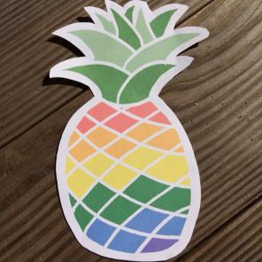 “Rainbow Pineapple” Homemade Sticker