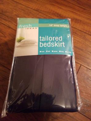 Full Sized Navy Blue Bedskirt