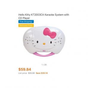 Hello Kitty Karaoke Machine W/ CD Player