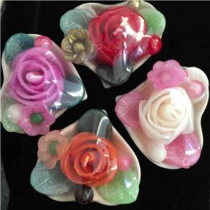 Candle in ceramics heart shape