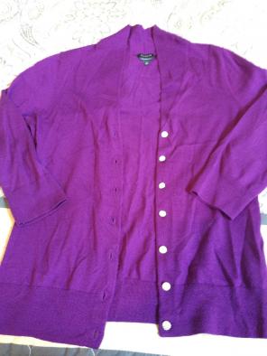 NWOT Deep Amethyst Cardigan Talbots