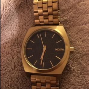 Nixon Gold/Black Time teller watch