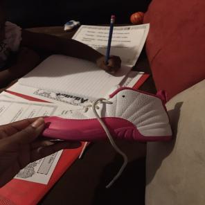 White And Pink 12's Sz 10c Worn 2 Times