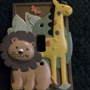 Safari light switch cover for nursery