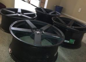 20 Inch Matte Black Staggered Rims
