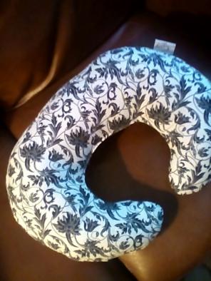Black and white boppy pillow