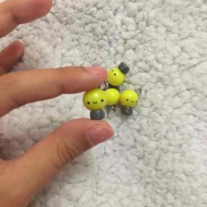 1pc polymer clay lightbulb charm