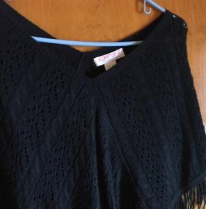 Black Crochet Overthrow