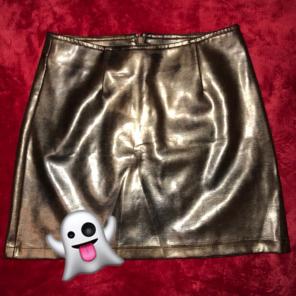 Vintage Faux Leather Skirt