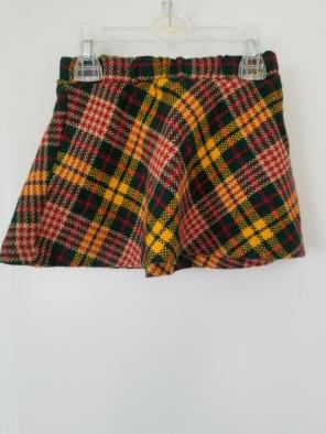 Vintage plaid wool blend skirt 24m/2t