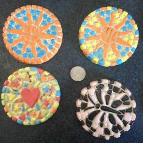 Hand painted ceramic stones