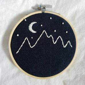 Handsewn Mountain Embroidery