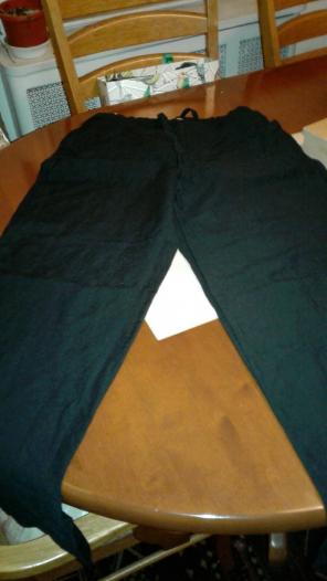 Linen blend pants