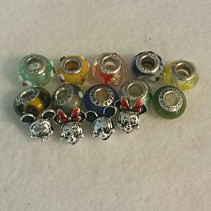Mickey / minnie 925 murano beads