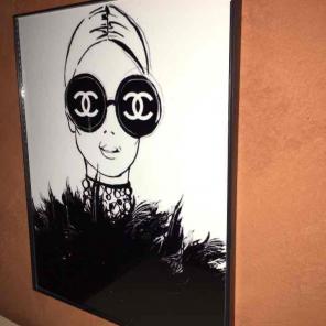 Chanel "coco" art print with free frame