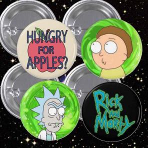 Rick and Morty 1.5" Button Pins