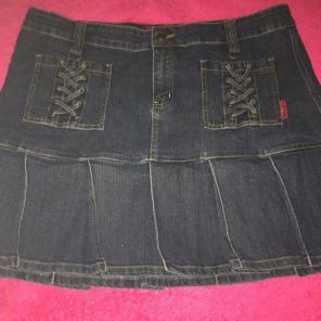 Tripp NYC Pleated Denim Skirt (XL)