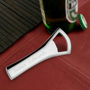 Custom Engraved Silver Bottle Opener