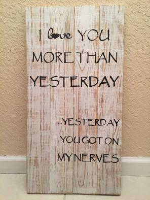 Handmade decorative sign