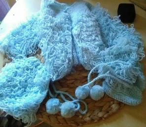 Crochet baby girl set