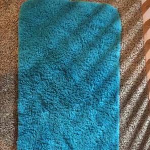 Beautiful blue bath rug
