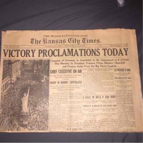 WW2 Victory Proclamation Newpaper