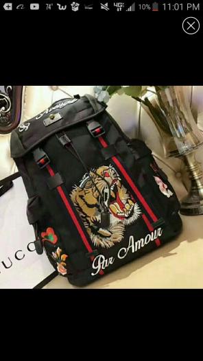 Backpack with embroidery