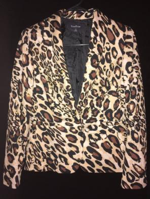 Evan Picone Animal Print Blazer