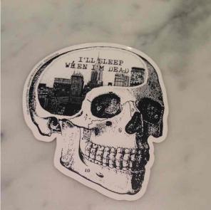 RARE Brandy Melville Sticker - Skull