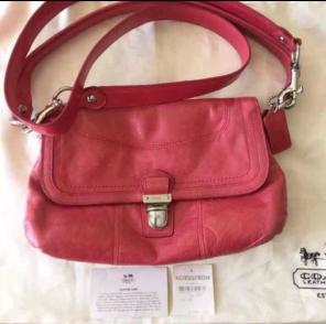 Coach crinkle leather Camelia bag 18160