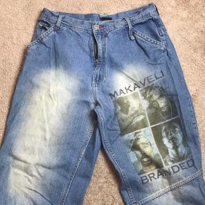 Makaveli Tupac 2pac Jeans Pants Sz 36x34