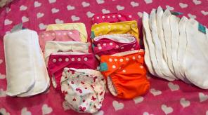9 Baby Girl Charlie Banana Cloth Diapers