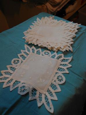 12 Doilies 6" sq New Crafts Sewing