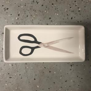 Rae Dunn Scissors Office Tray