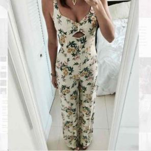 ZARA FLORAL JUMPSUIT