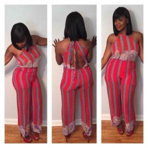 Red/purple jumpsuit