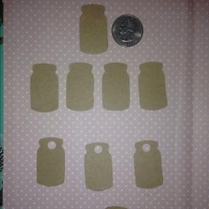 Lot of 50 Craft Paper Mason Jar Tags