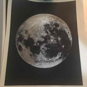 Moon Nebula Vintage 1950s Prints Stars