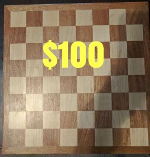Wood cutting board, chessboard pattern