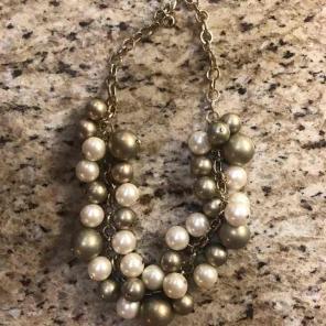 Pearl bauble cluster necklace