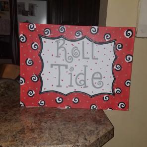 Alabama Football canvas painting