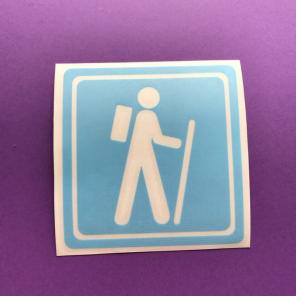 Light Blue Hiking Decal