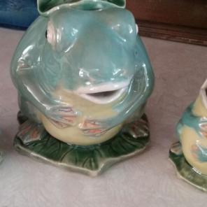 Mid-Century Frog Sugar and Creamer Set