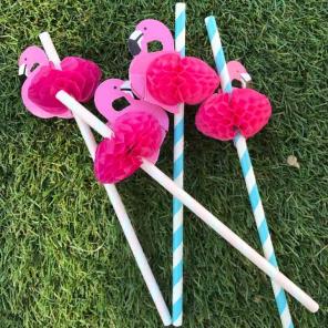 Flamingo straws