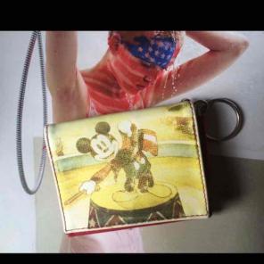 Vintage Mickey Mouse wallet key chain