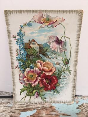 Antique Victorian Embossed Flat Card