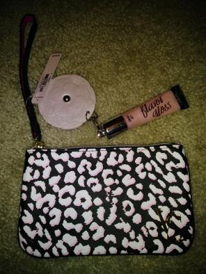 Victoria's Secret wristlet & gloss set