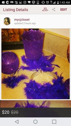 Custom glitter special occasion set