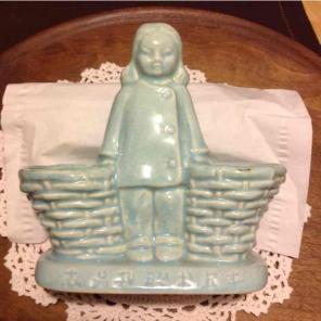 Vintage Ceramic Lady Planter